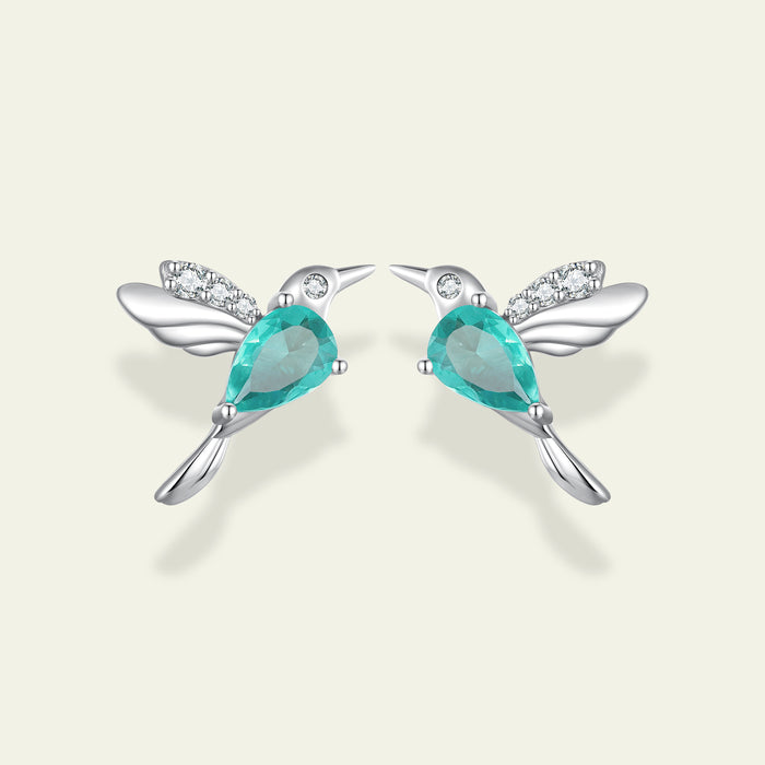 Dewdrop Hummingbird Studs|BAMOER