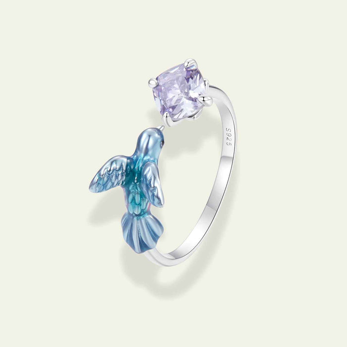 Skyward Hummingbird Ring