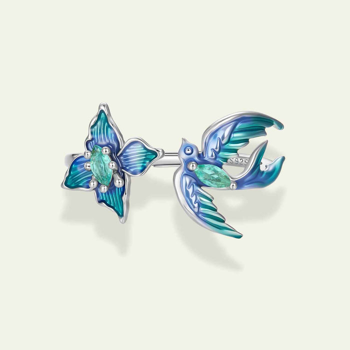 Mystic Bird & Butterfly Ring