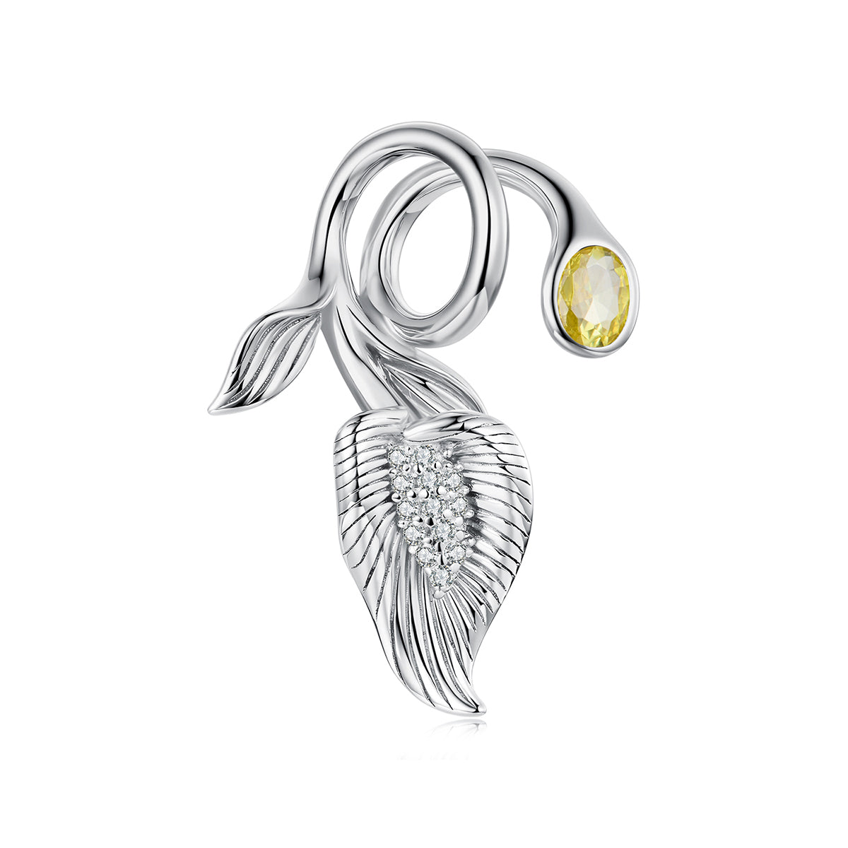 Botanical Bloom – 925 Silver Floral & Foliage Charms | BAMOER
