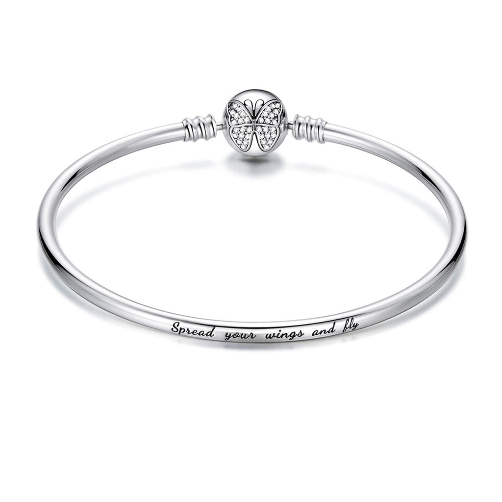 Butterfly Engraved Bangle