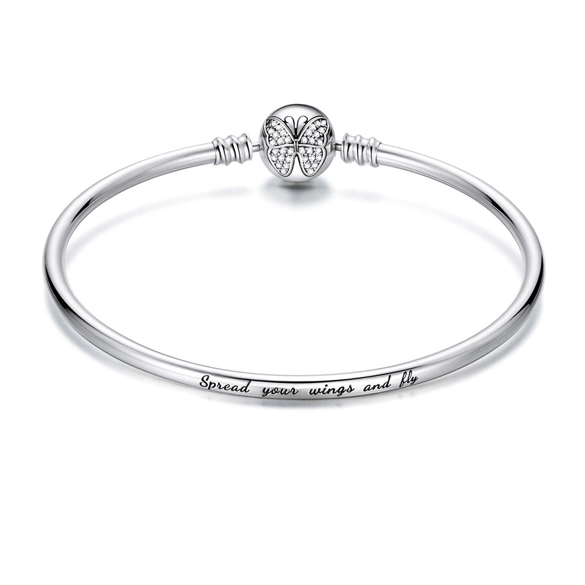 Butterfly Engraved Bangle