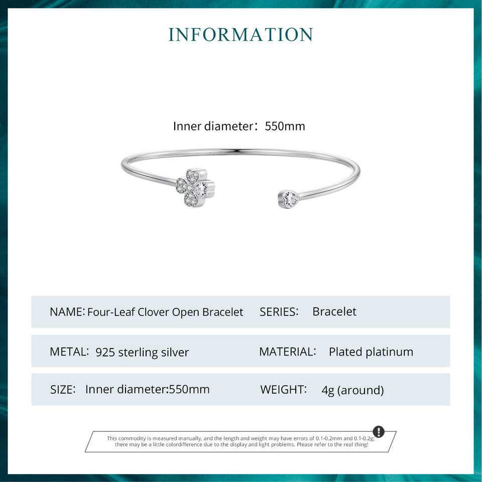 Lucky Clover Cuff Bracelet