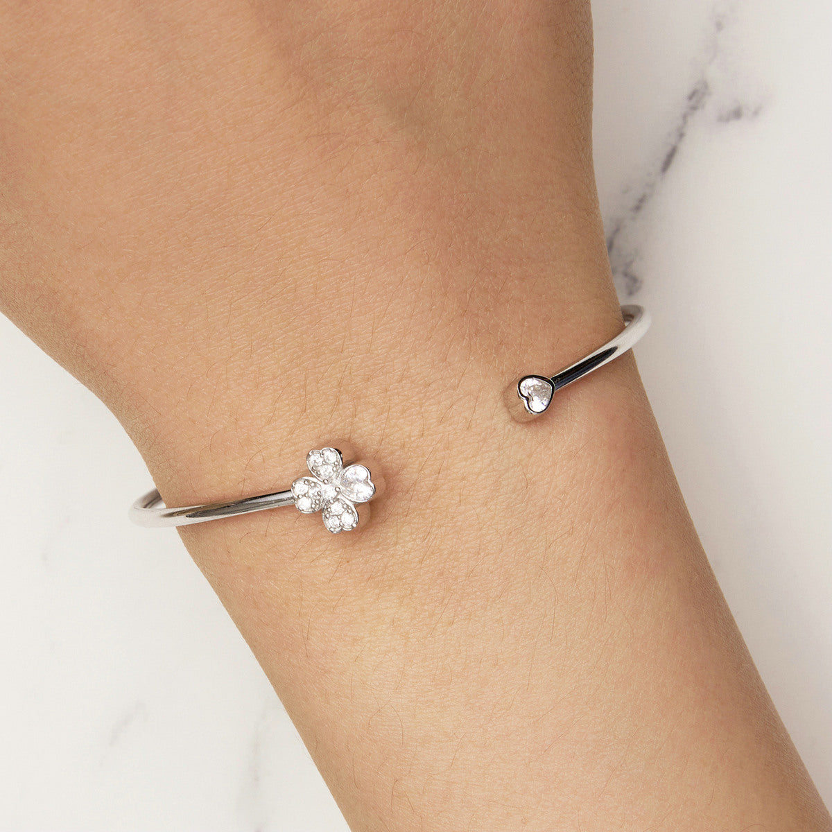 Lucky Clover Cuff Bracelet