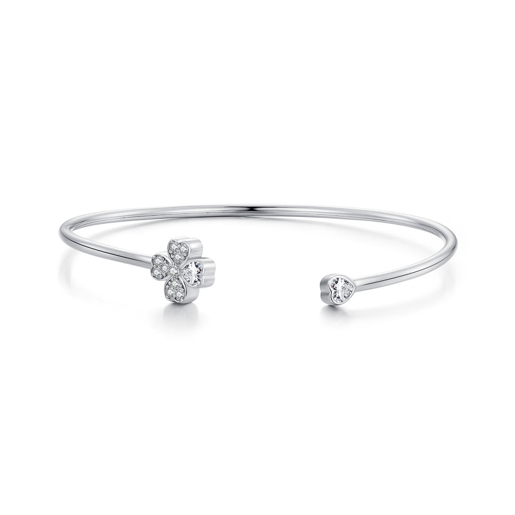 Lucky Clover Cuff Bracelet
