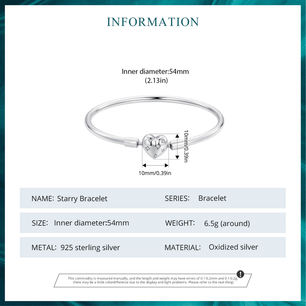 Starry Heart Bangle
