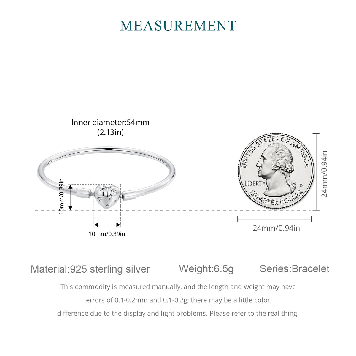 Starry Heart Bangle