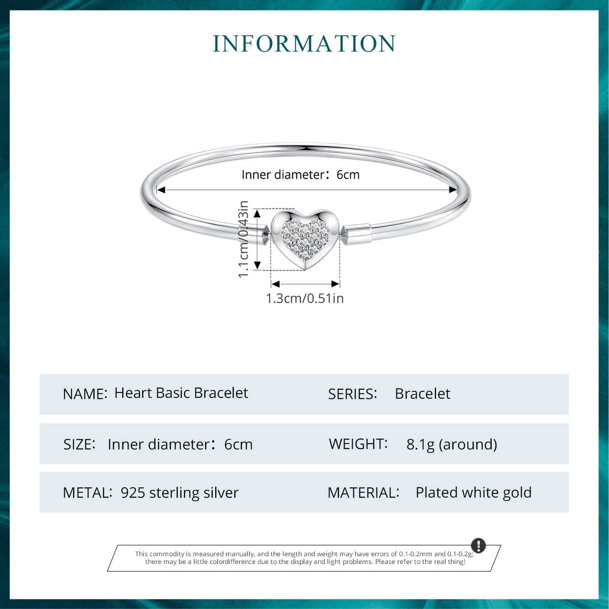 Sparkling Heart Bracelet