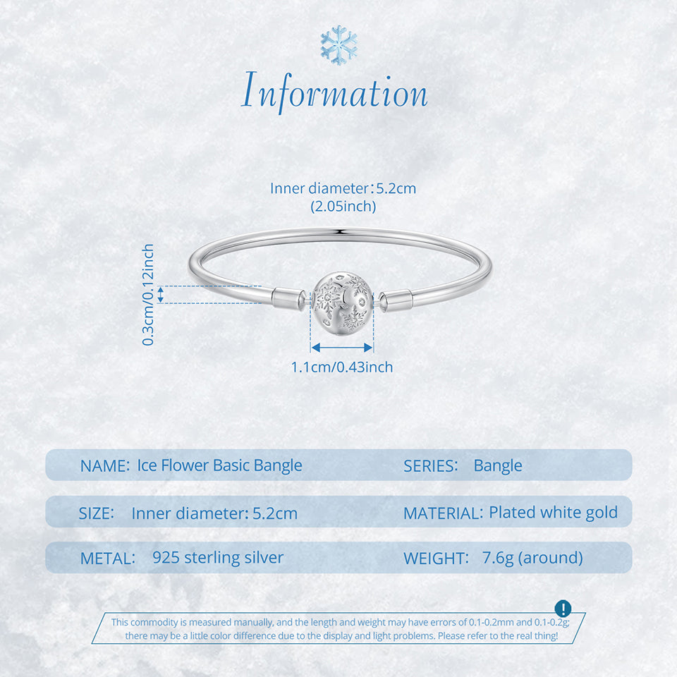 Snowflake Bangle Bracelet