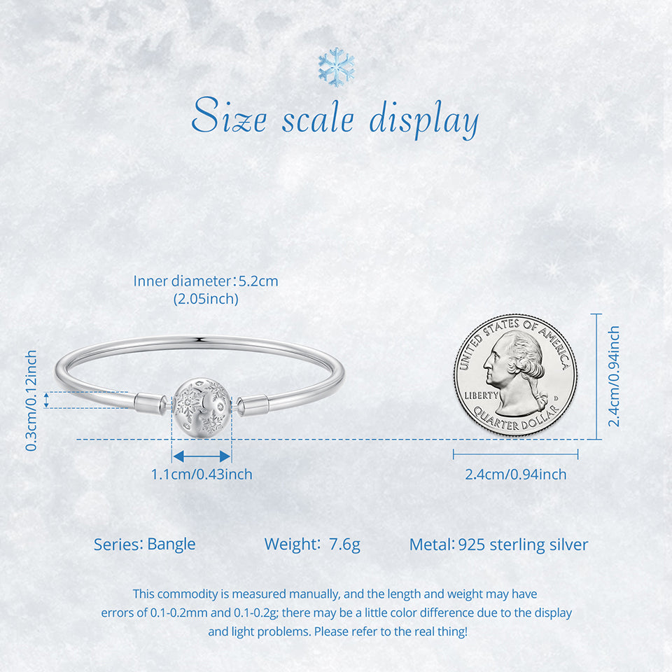 Snowflake Bangle Bracelet