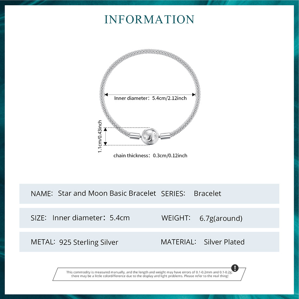 Star & Moon Charm Base Bracelet