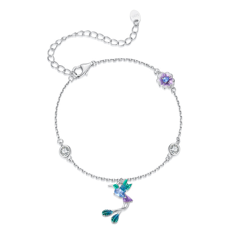 BAMOER Hummingbird Blossom Bracelet