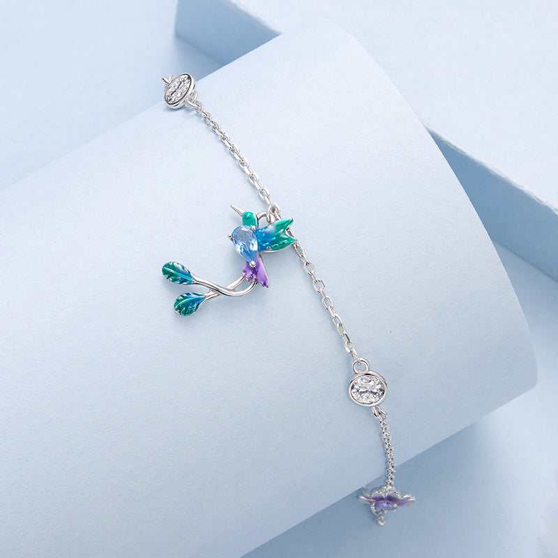 BAMOER Hummingbird Blossom Bracelet