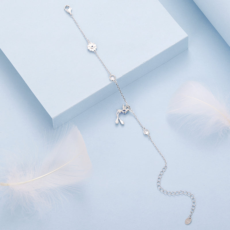 BAMOER Hummingbird Blossom Bracelet