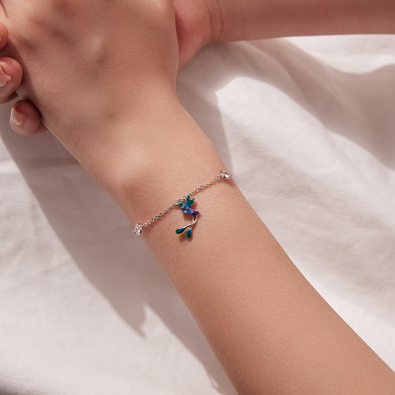 BAMOER Hummingbird Blossom Bracelet