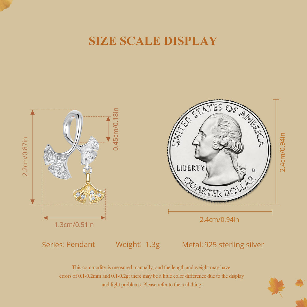 Ginkgo Leaf Charm