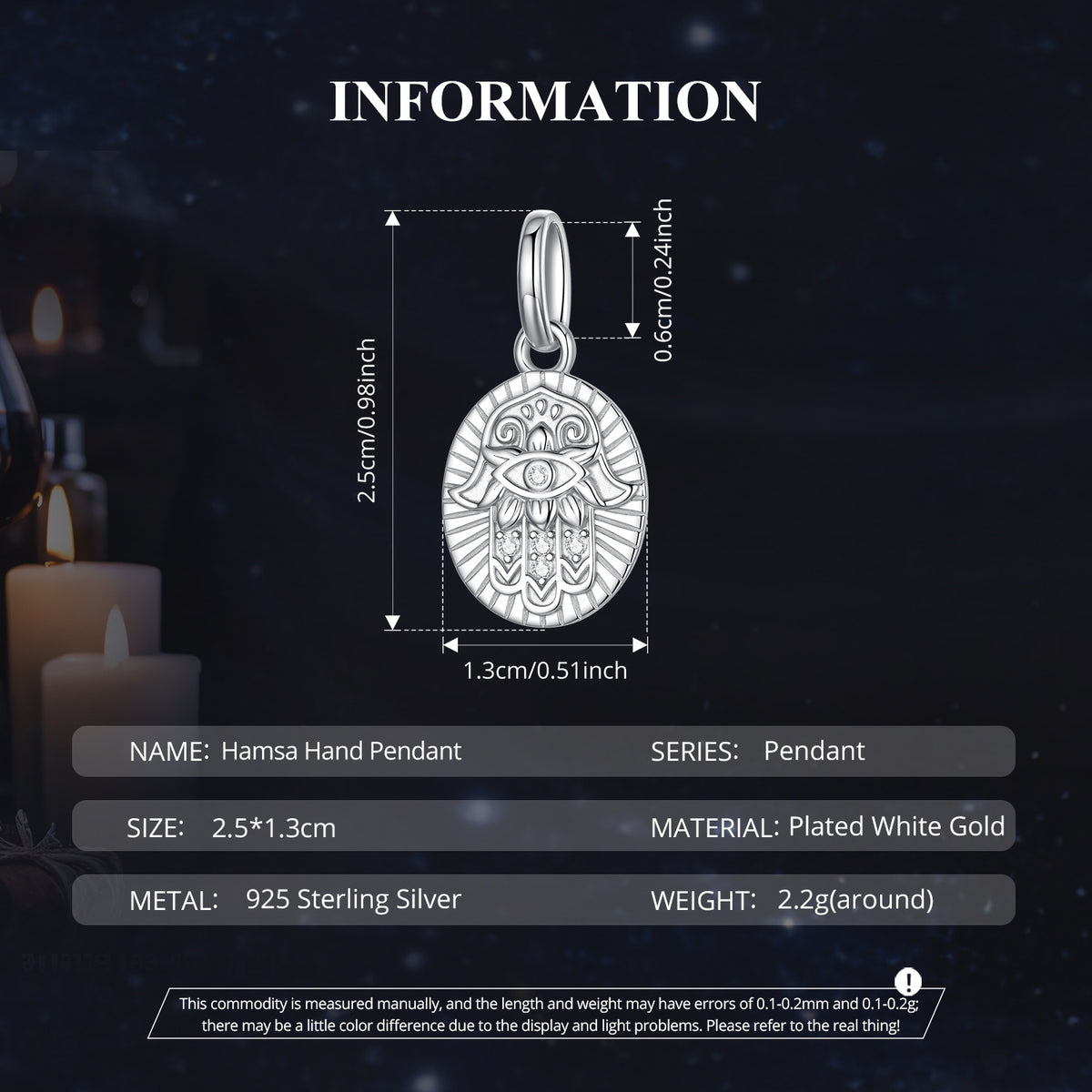 Hamsa Hand Charm