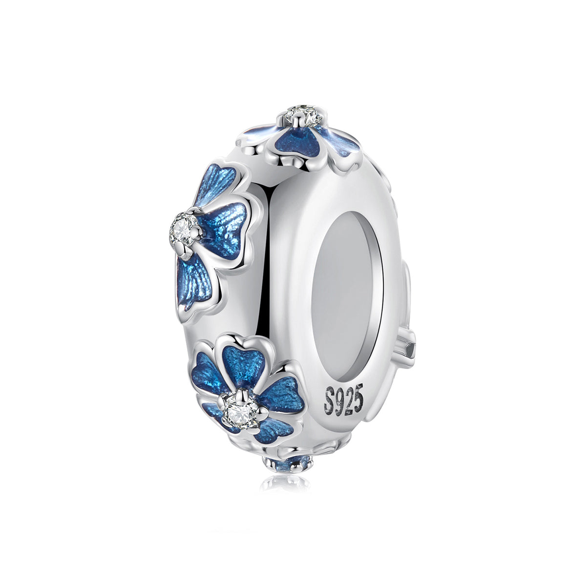 Azure Floral Bead
