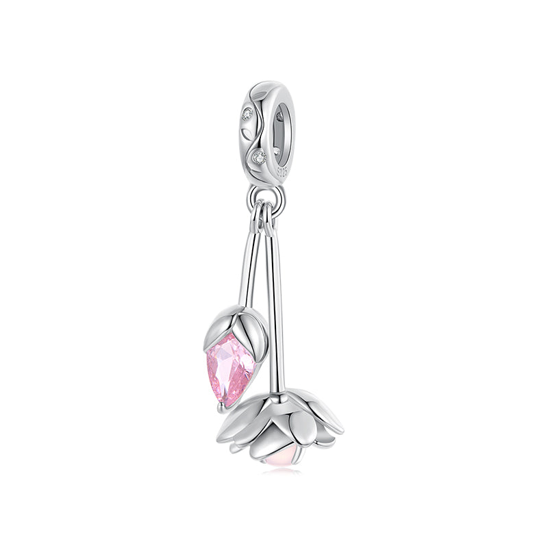 Pink Bud & Bloom Dangle