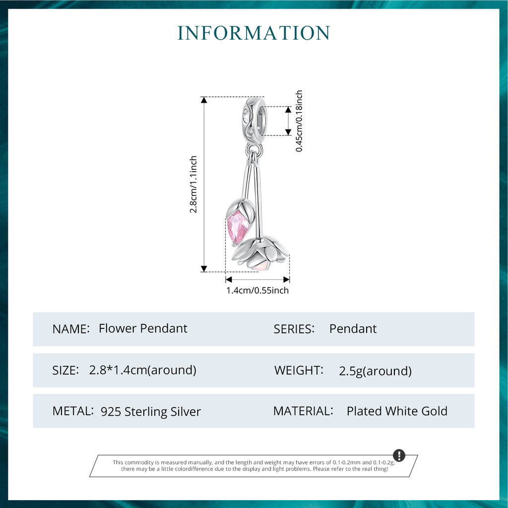 Pink Bud & Bloom Dangle
