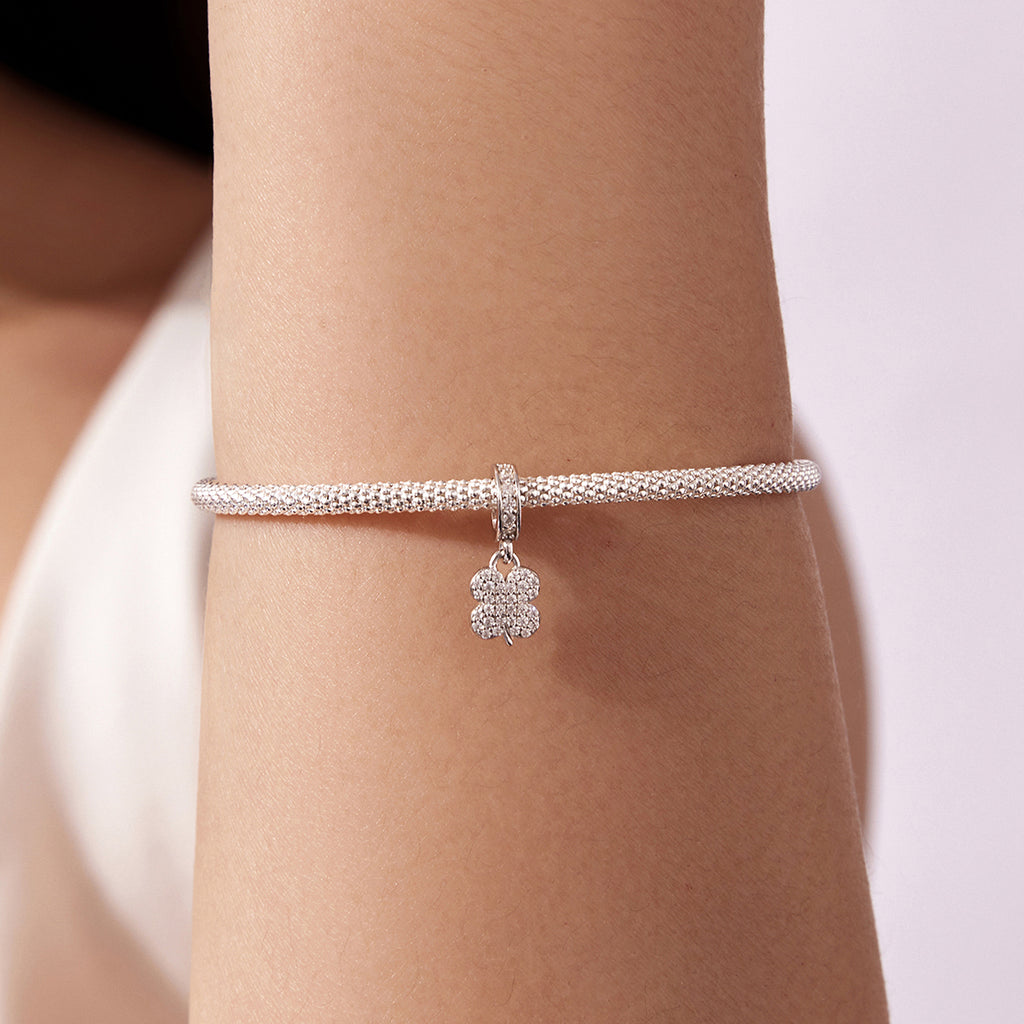 Lucky Sparkle Clover Charm