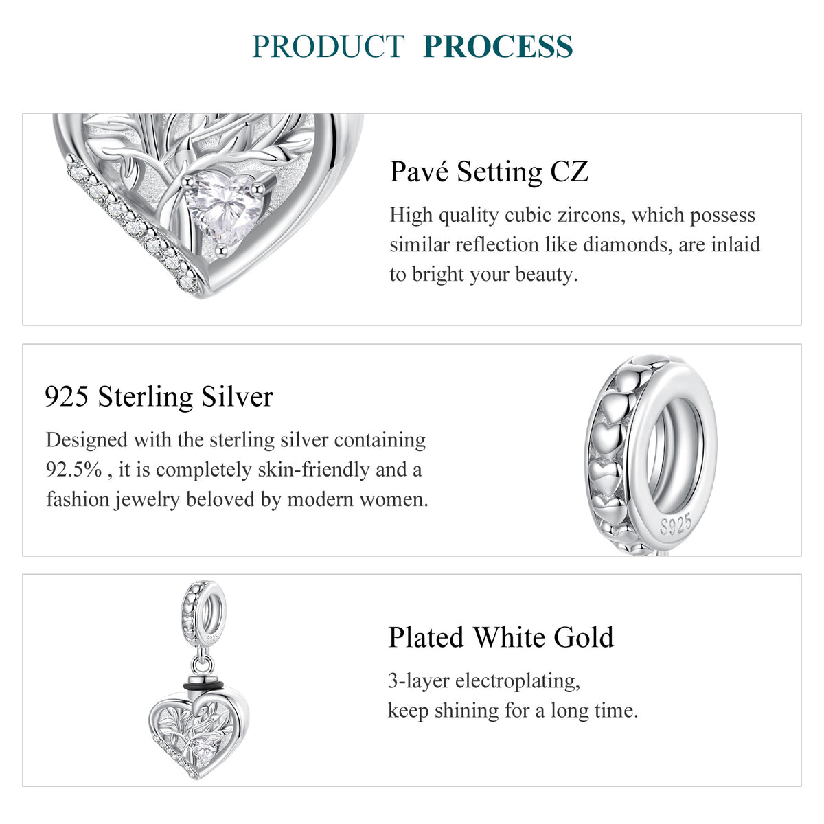 Tree of Life Urn Charm