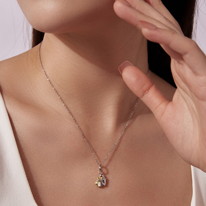 Hugging Cat Charm - Bamoer jewelry official store