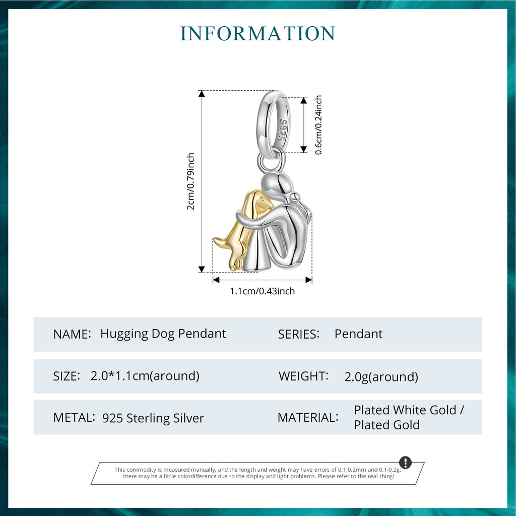 Hugging Dog Charm - Bamoer jewelry official store