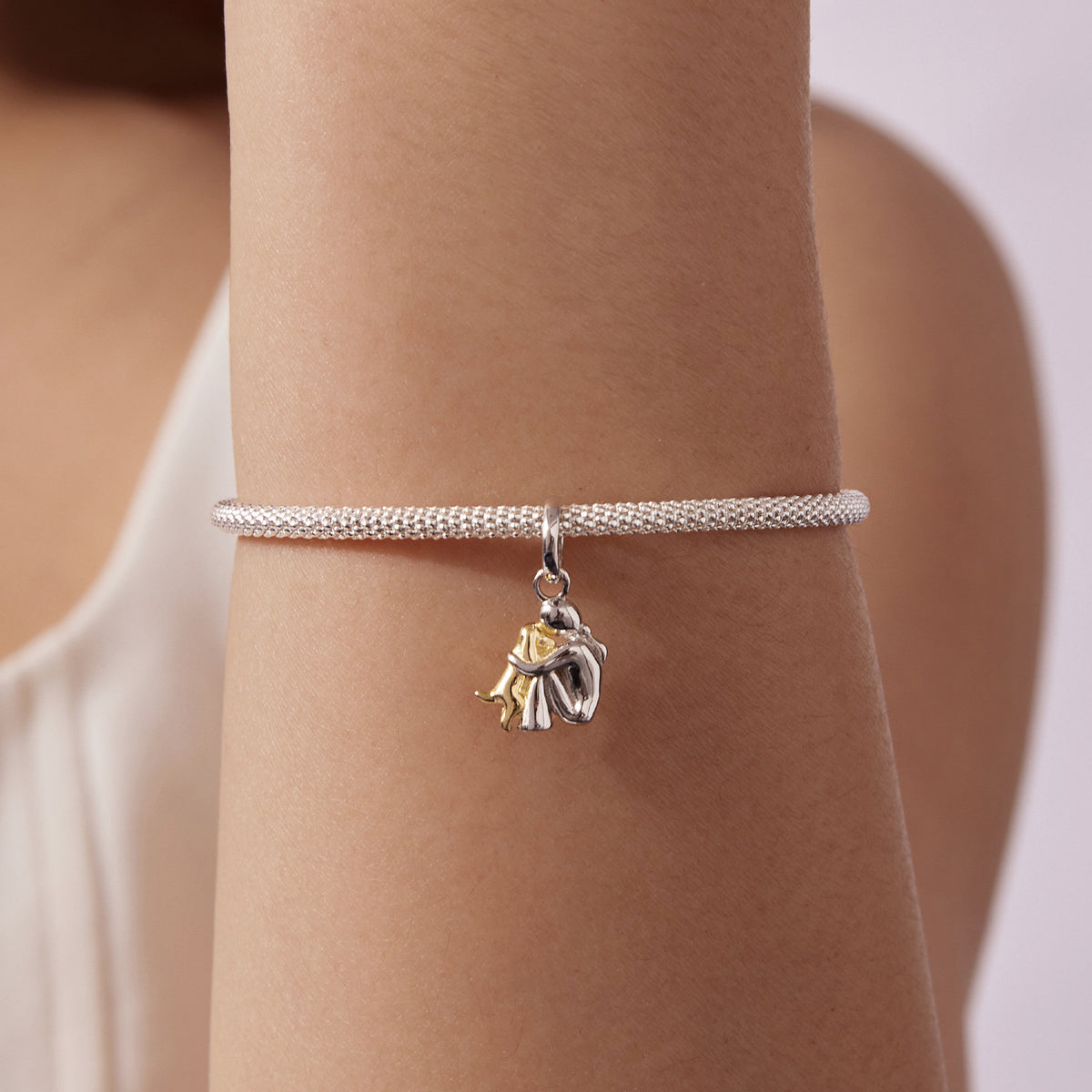 Hugging Dog Charm - Bamoer jewelry official store