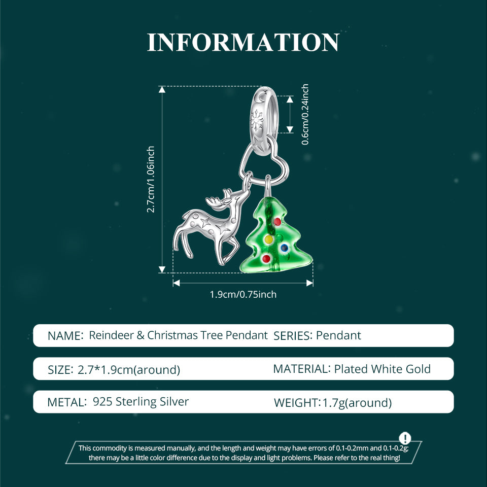 Reindeer & Christmas Tree Charm