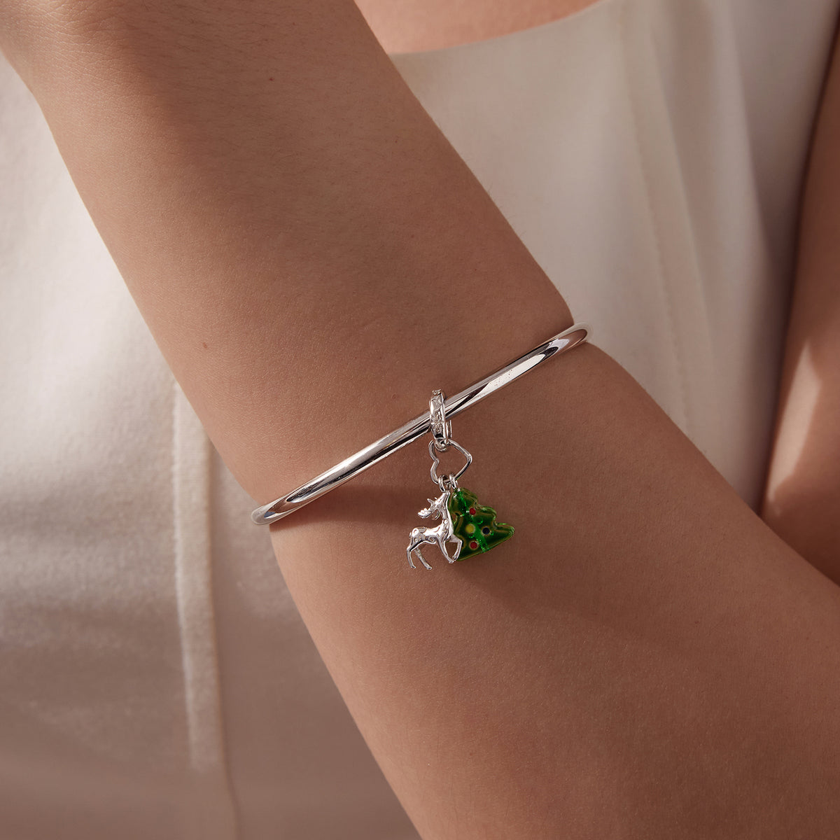 Reindeer & Christmas Tree Charm
