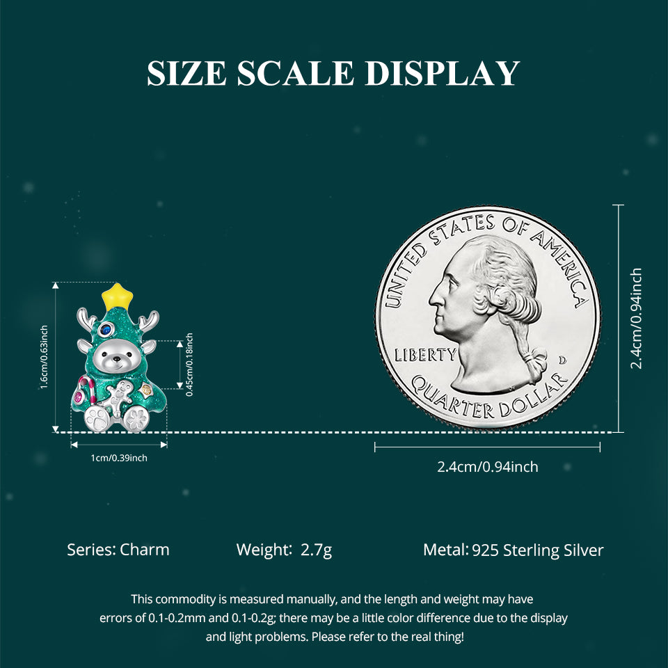Christmas Tree Bear Charm