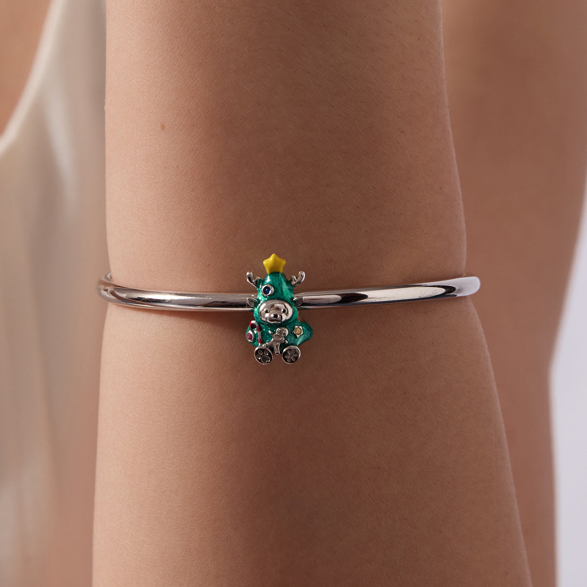 Christmas Tree Bear Charm