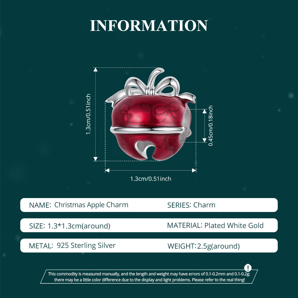 Christmas Apple Charm