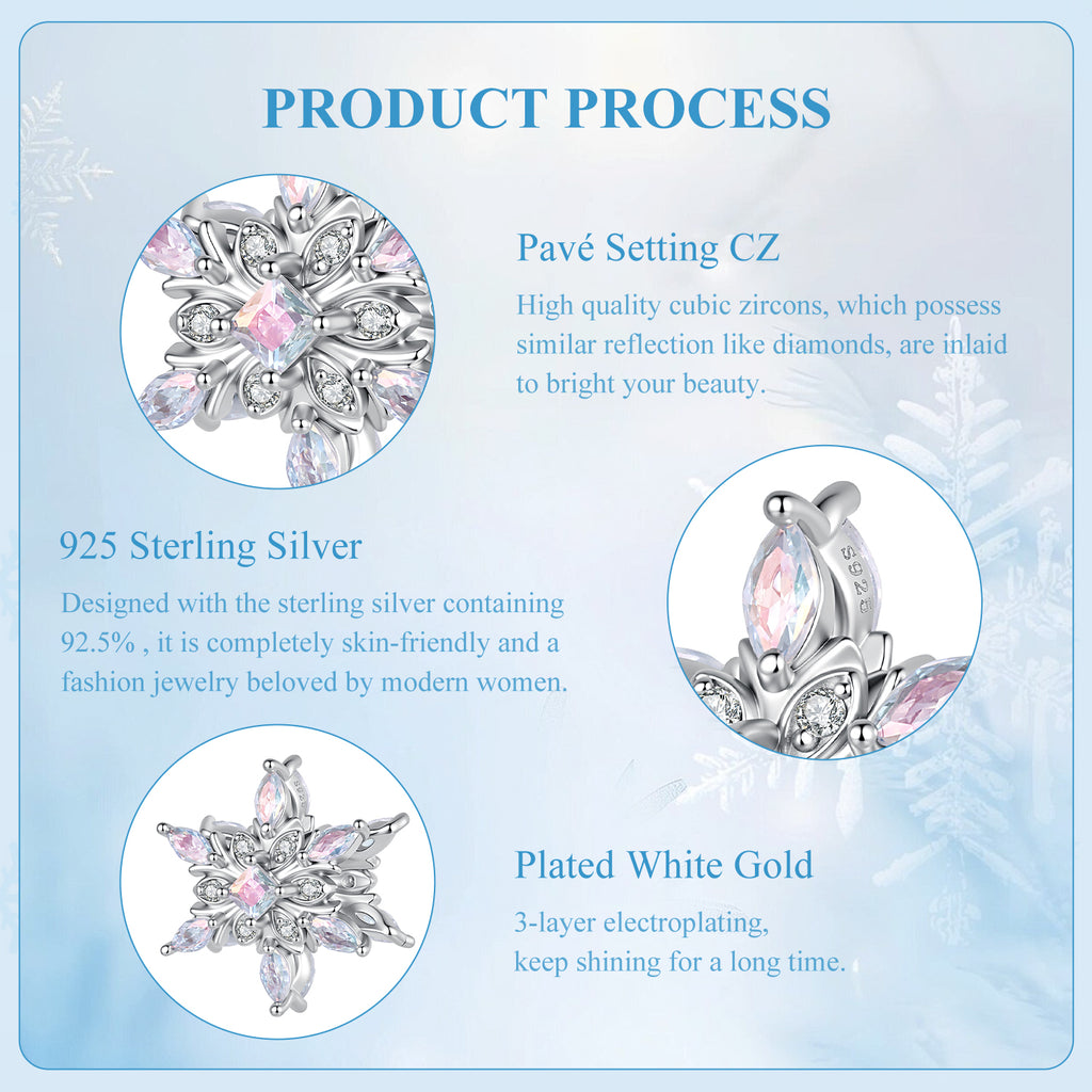 Ice Blue Snowflake Charm
