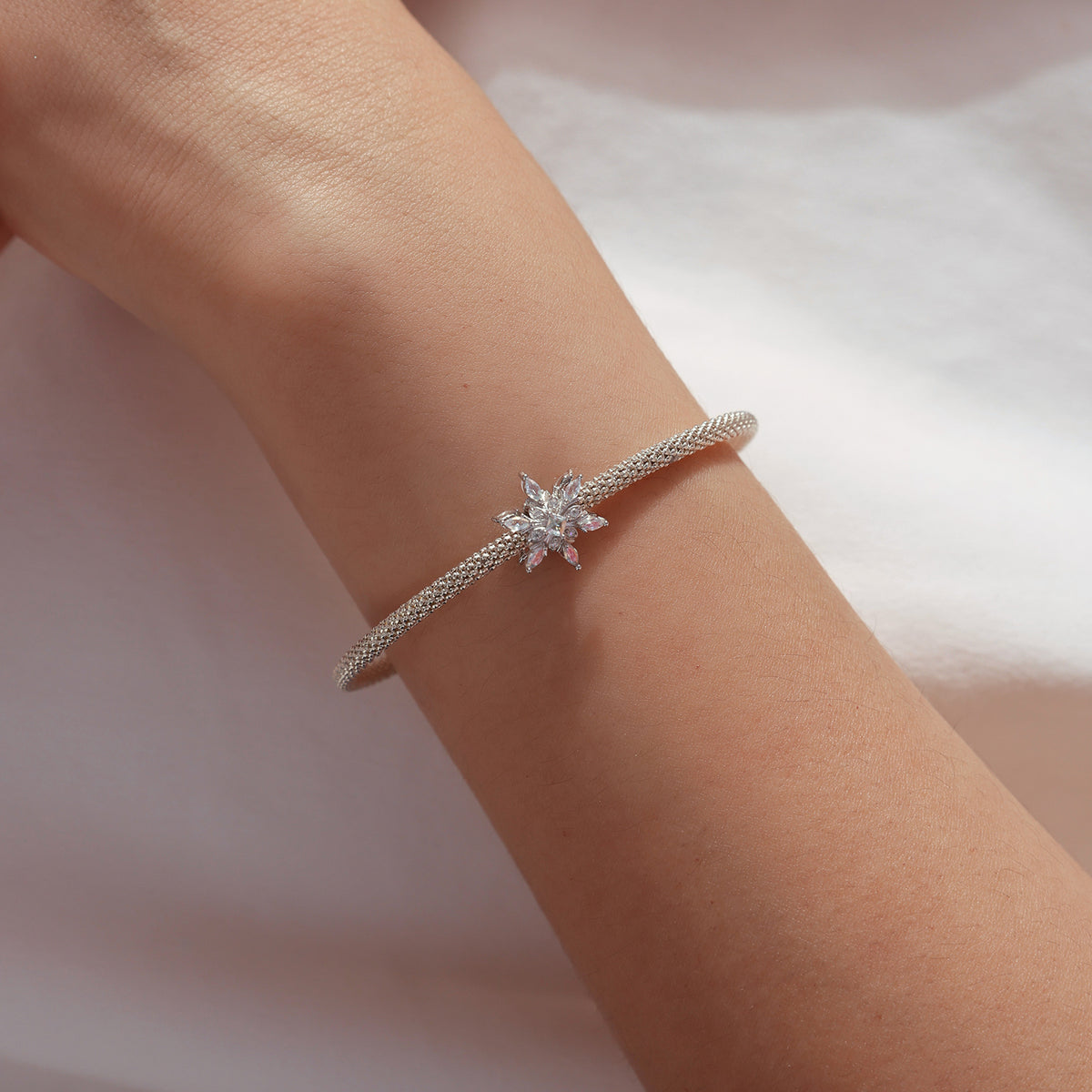 Ice Blue Snowflake Charm