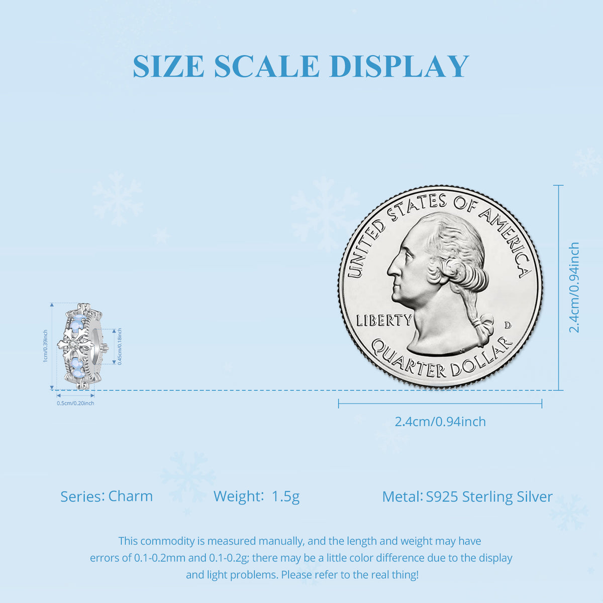Snowflake Silicone Stopper Bead