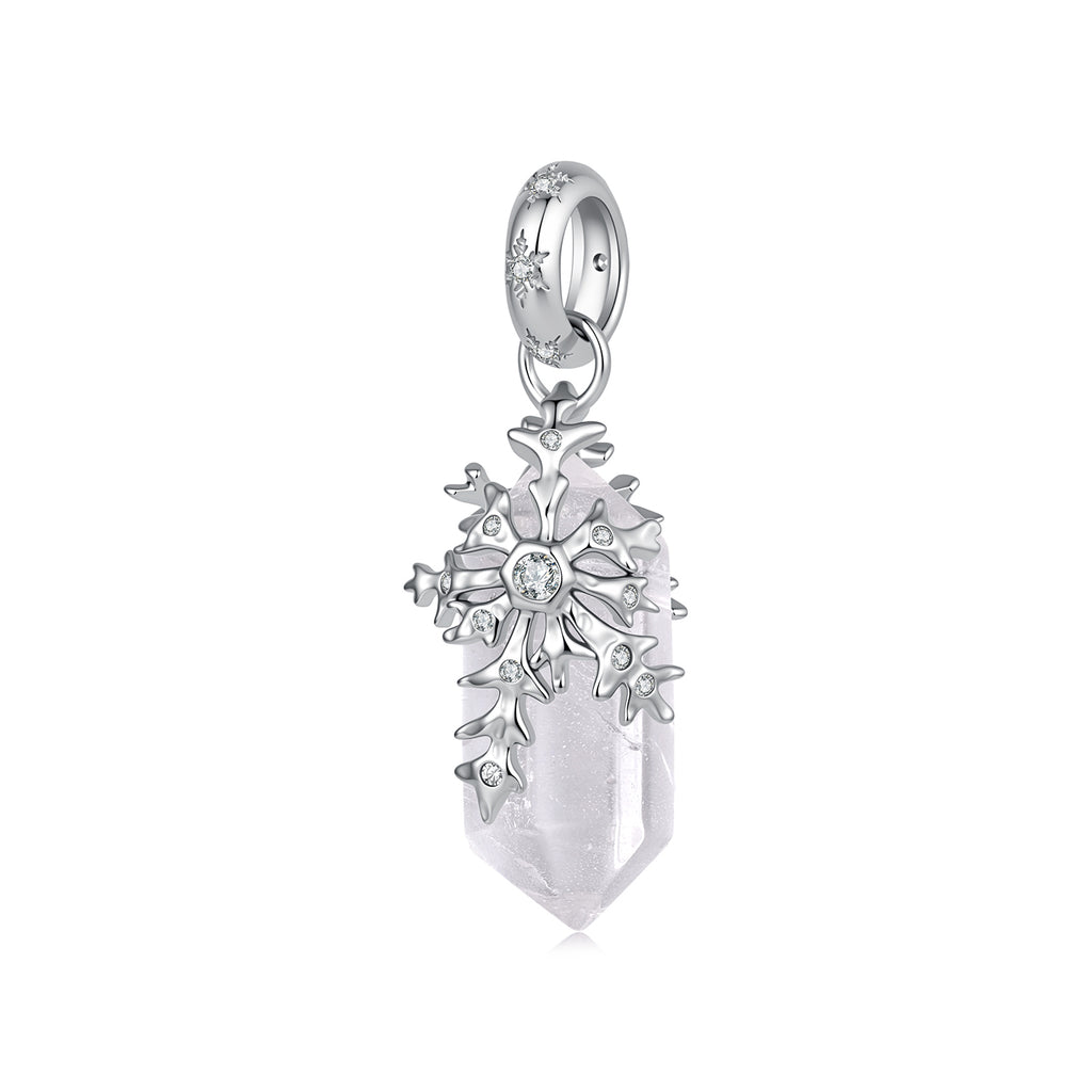 Snowflake & Clear Quartz Pendant
