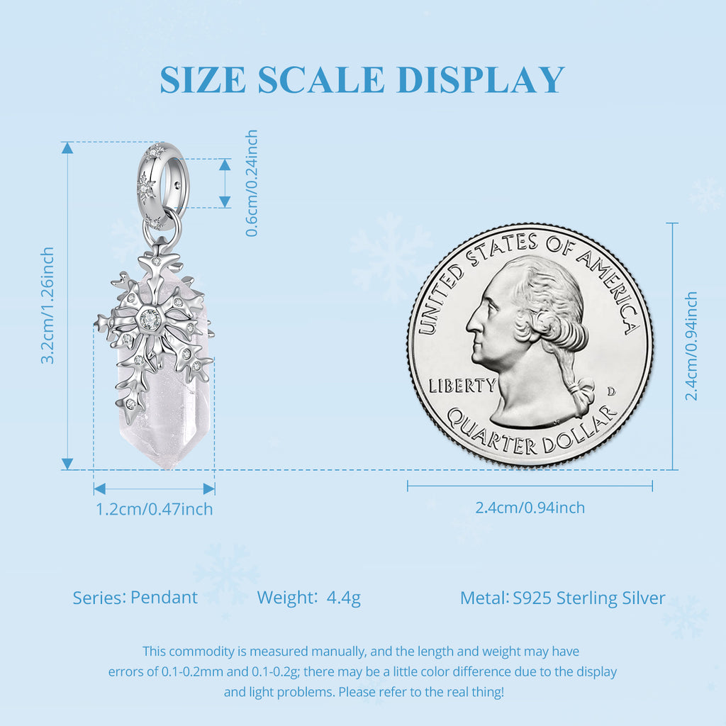 Snowflake & Clear Quartz Pendant