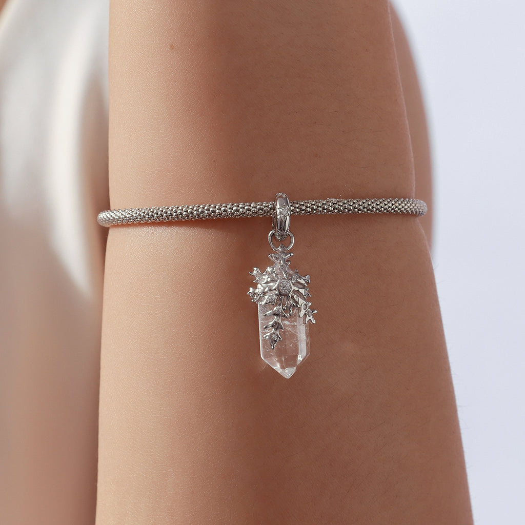 Snowflake & Clear Quartz Pendant