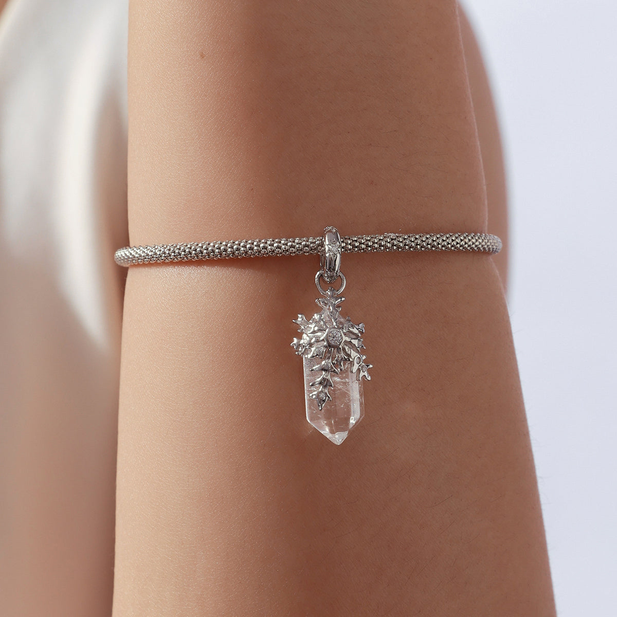 Snowflake & Clear Quartz Pendant