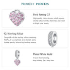 Icy Blue Pavé Heart Charm