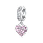 Pink Pavé Heart Charm