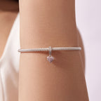 Pink Pavé Heart Charm