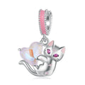 Cat with Heart Charm