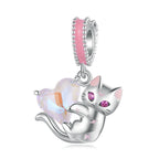Cat with Heart Charm