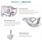 Cat with Heart Charm