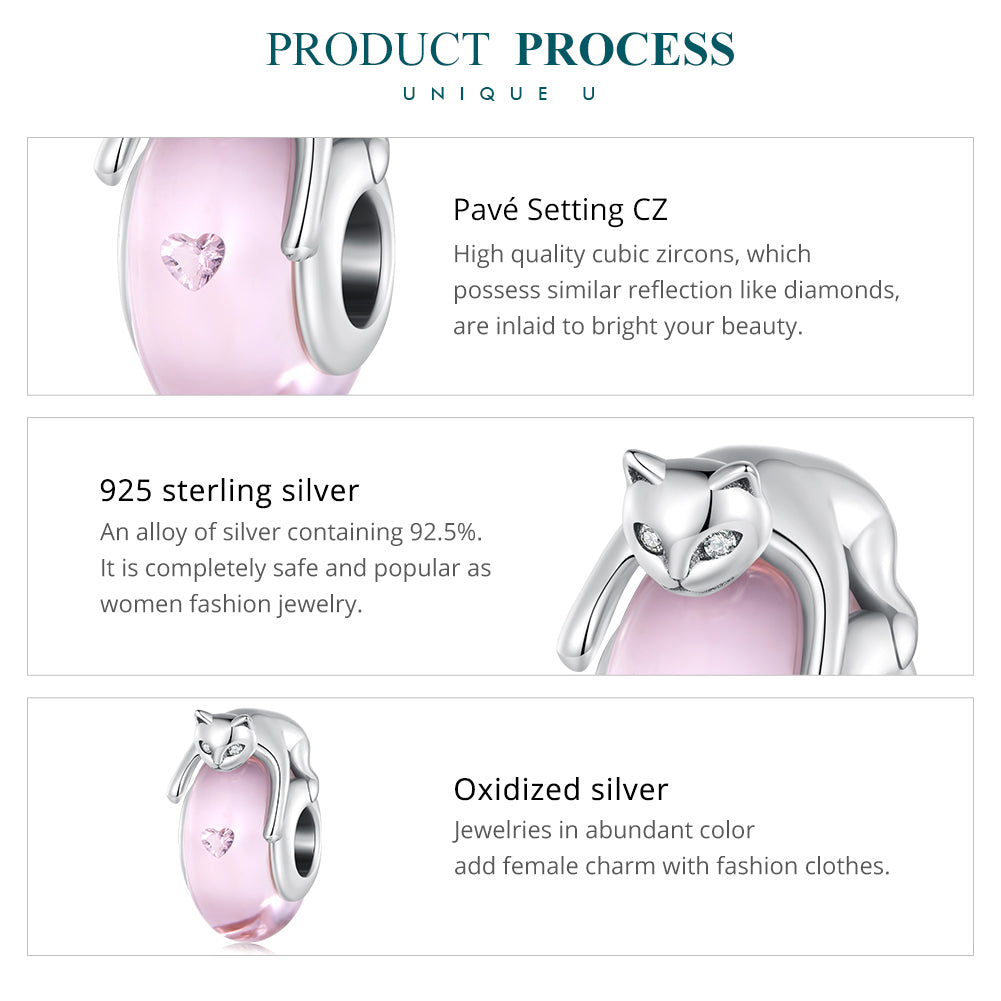Cat Murano Glass Charm