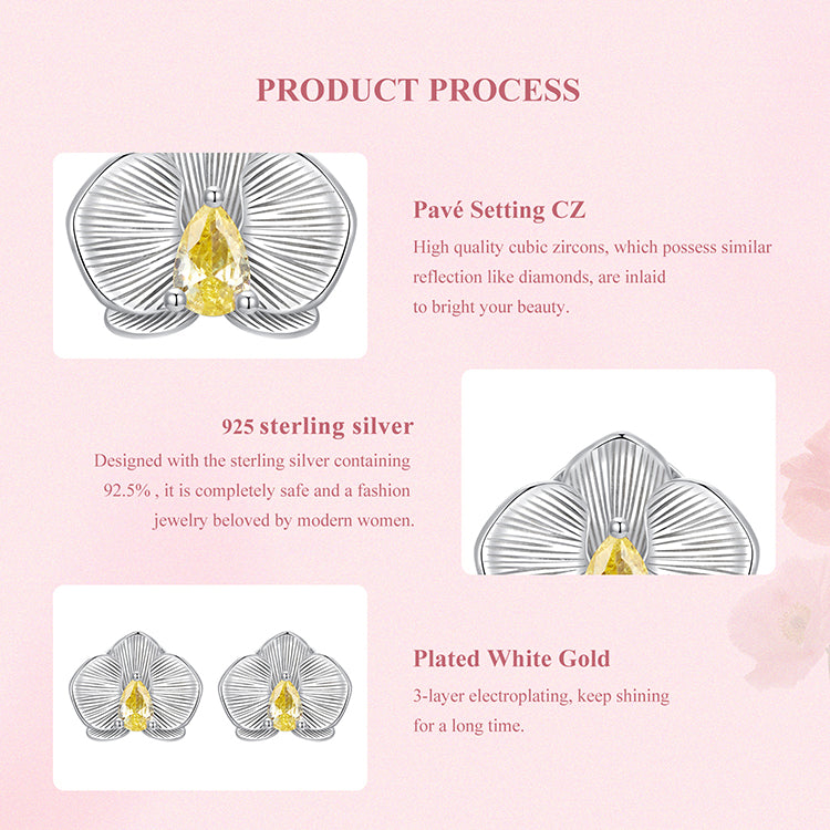 Classic Orchid Studs
