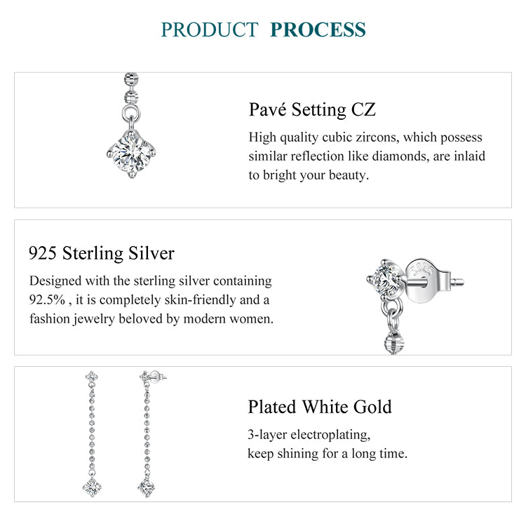 Sparkling Tassel Stud Earrings